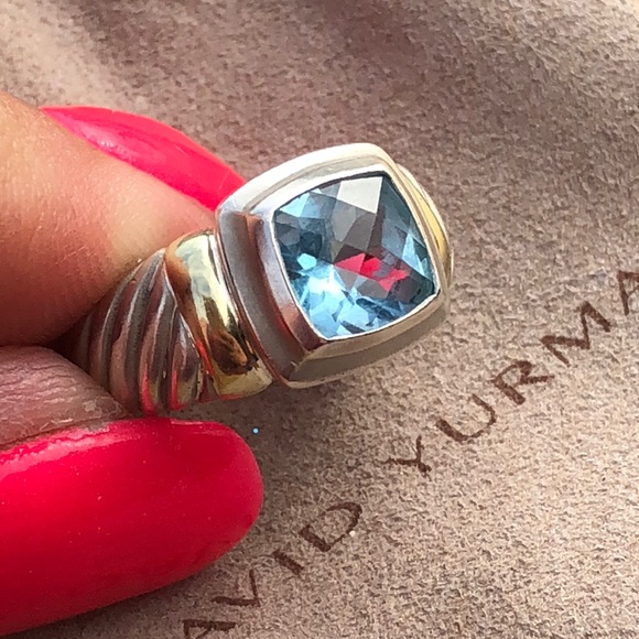 💙David Yurman Blue Topaz , 18k & SS💙! A beauty ! - Picture 2 of 8